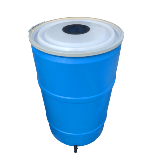 Blue Rain Barrel 220L / 55 Gallon - Strathmore Home Delivery